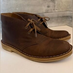 Clarks Dark Brown Leather Chukka Boots